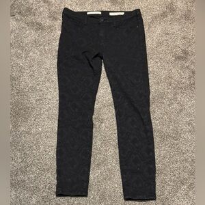 Anthropologie Pilcro &the Letterpress Serif Textured Pants 30 BLACK,MSRP-$128